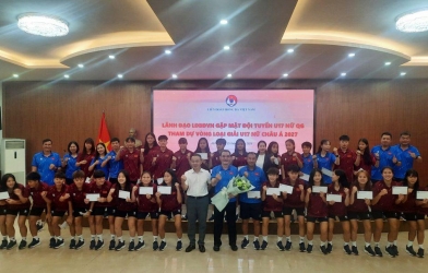 VFF động viên U17 nữ Việt Nam trước vòng loại châu Á 2027