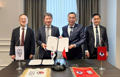 Bóng đá Việt Nam tiếp tục hợp tác sâu rộng với Hàn Quốc