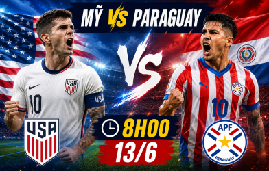Trực tiếp bóng đá Mỹ vs Paraguay, 8h00 hôm nay 13/6