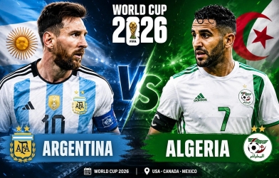 Trực tiếp bóng đá Argentina vs Algeria, 8h00 hôm nay 17/6