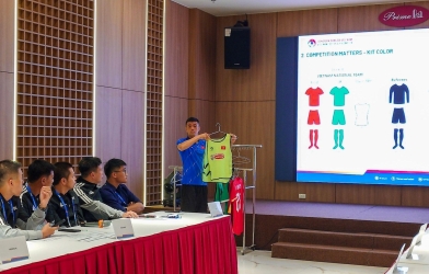 Họp kỹ thuật trận giao hữu quốc tế giữa Việt Nam vs Myanmar