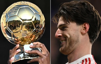 Declan Rice bất ngờ gọi tên chủ nhân Quả bóng vàng 2026