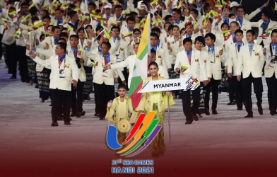 Đoàn thể thao Myanmar mang 250 VĐV đến Việt Nam dự SEA Games 31