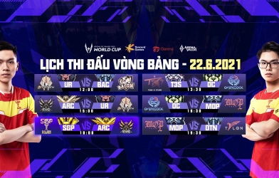 Lịch thi đấu AWC 2021 Liên Quân Mobile hôm nay 22/6