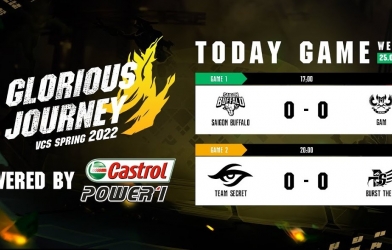 Lịch thi đấu VCS Mùa Xuân 2022 hôm nay 25/2