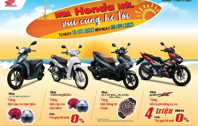 Honda bán hơn 1 triệu xe trong 7 tháng đầu năm, chiếm lĩnh thị trường xe máy Việt