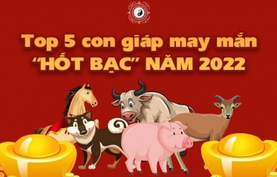 Top 5 con giáp may mắn “hốt bạc” năm 2022