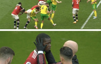 Ngày thi đấu đáng quên của Pogba: Bị Maguire đá chảy máu đầu, bị fan MU la ó và hắt hủi