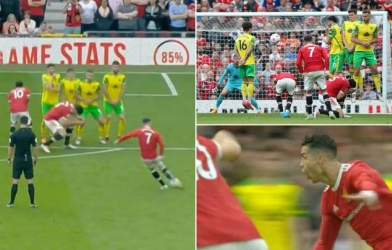 Hành động 'đốn tim' NHM của Ronaldo sau cú hat-trick vào lưới Norwich