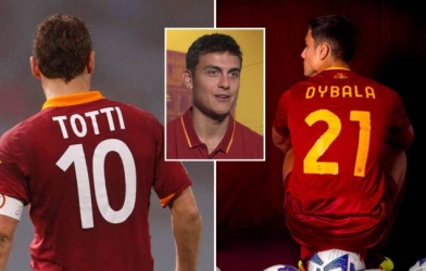 Dybala lý giải nguyên nhân không nhận số áo huyền thoại của Totti ở Roma