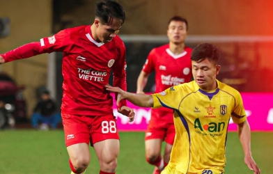 Trực tiếp Viettel 1-3 SLNA: Dấu chấm hết