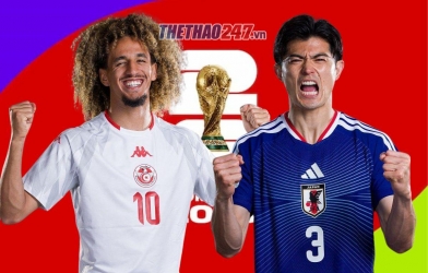 Trực tiếp bóng đá Tunisia vs Nhật Bản, 11h00 hôm nay 21/6