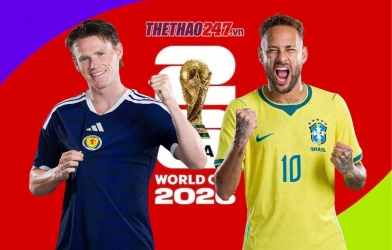 Trực tiếp bóng đá Scotland vs Brazil, 05h00 hôm nay 25/6
