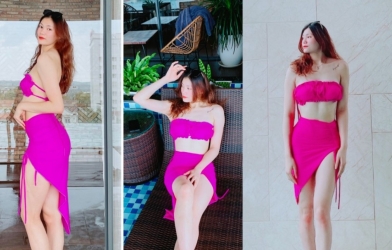 Hot girl bóng chuyền Việt Nam 'khoe dáng' chuẩn người mẫu khi diện áo tắm