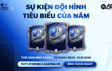 FC Mobile VN chính thức mở cổng bình chọn TOTY 26: Cộng đồng game thủ có cơ hội “định đoạt” những siêu sao xuất sắc nhất năm