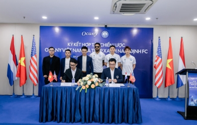 Ocany và Thép Xanh Nam Định FC ký kết hợp tác chiến lược