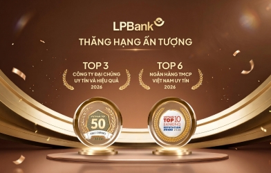 LPBank bứt phá vào Top 3 Công ty Đại chúng uy tín và hiệu quả, Top 6 Ngân hàng TMCP Việt Nam uy tín năm 2026