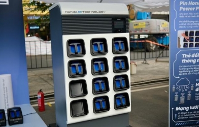 Honda chuẩn bị vận hành tủ đổi pin Power Pack Exchanger e: tại Việt Nam từ năm 2026
