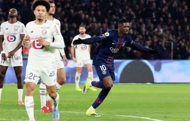 Dembele lập cú đúp, PSG thắng Lille để chiếm ngôi đầu Ligue 1