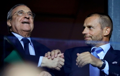 Chủ tịch UEFA 'kết bạn' với Florentino Perez