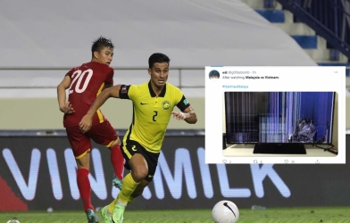 NHM Malaysia tức điên, đập vỡ TV khi chứng kiến đội nhà thua ĐT Việt Nam