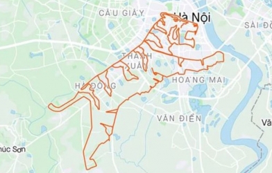 Đón năm Dần, VĐV điền kinh Việt Nam chạy hơn 100km để vẽ hình 'Ông Ba Mươi'