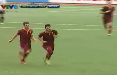 Video bóng đá: Tuyệt phẩm sút xa của Sao U19 Roma