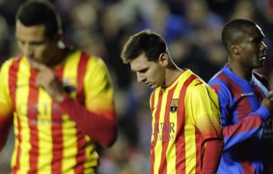 Messi không ghi bàn ở La Liga 4 tháng qua