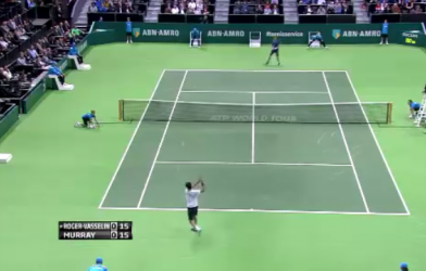 Video tennis: Murray vs Vasselin (V1 - Rotterdam Open)