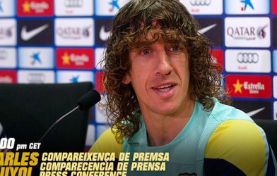 Puyol mở họp báo chia tay Barca