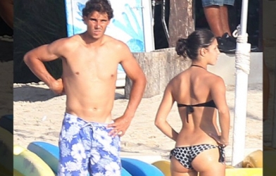 Nadal như 'mất sổ gạo' khi đi chơi với bồ xinh đẹp