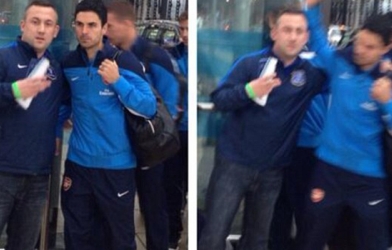 Mikel Arteta bị fan Everton ‘chơi khăm’