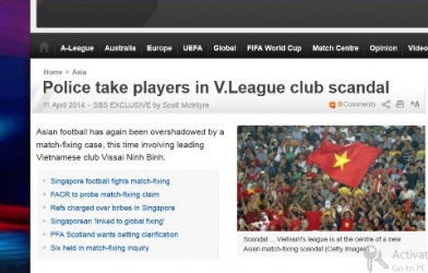 Truyền thông thế giới rúng động vì scandal dàn xếp tỷ số ở V.Ninh Bình