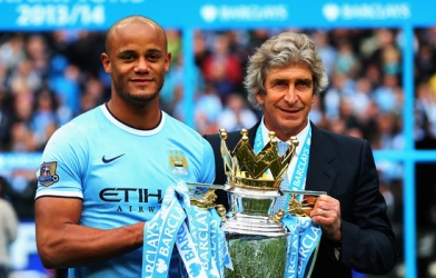 Pellegrini và các học trò nói gì khi Man City vô địch Ngoại hạng Anh