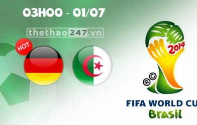 Đức vs Algeria 03h00 ngày 01/7