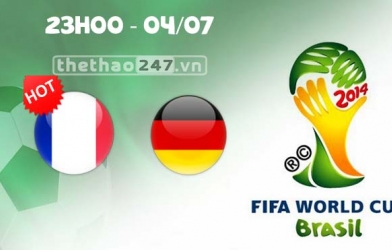 Pháp vs Đức 23h00 ngày 04/7