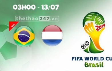 Brazil vs Hà Lan, tranh hạng 3 World Cup 2014