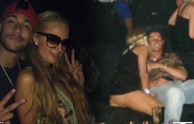Sau CR7, đến lượt Neymar tiệc tùng với Paris Hilton