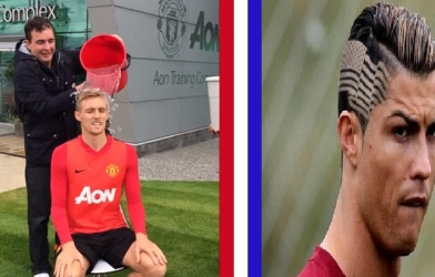 VIDEO: Fletcher bị dội nước lạnh và 'chỉ định' Ronaldo là người tiếp theo