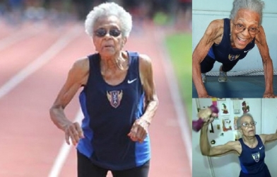 VIDEO: Thán phục cụ bà 99 tuổi lập kỉ lục thế giới chạy 100m