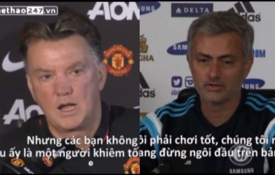 VIDEO: Van Gaal hết lời khen ngợi Mourinho, Mourinho tự tin đối đấu thầy cũ