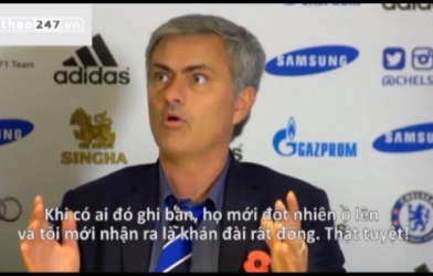 VIDEO: HLV Mourinho chê CĐV Chelsea thiếu nhiệt huyết