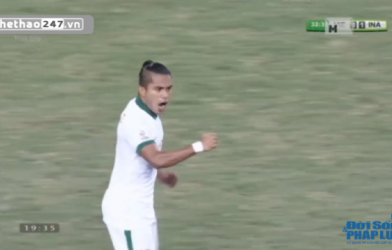 VIDEO: Phút 33 - Zamrun gỡ hòa cho Indonesia (Việt Nam 1-1 Indonesia)