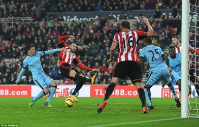 Video clip bàn thắng: Sunderland 1-4 Man City - Aguero lại lập cú đúp
