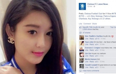 Fanpage Chelsea bất ngờ đăng hình á hậu Huyền My