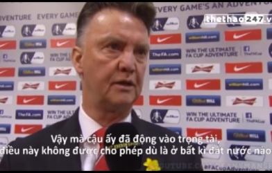 VIDEO: HLV Van Gaal nói gì về chiếc thẻ đỏ của Di Maria?