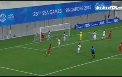Video SEA Games 28: Tình huống dẫn đến bàn mở tỷ số của U23 Singapore