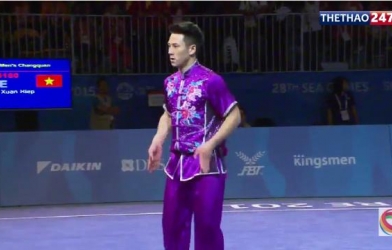 Video SEA Games 28: Bài thi Trường quyền nam của Trần Xuân Hiệp (Wushu)