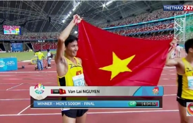Video SEA Games 28: Nguyễn Văn Lai giành HCV, phá kỷ lục đường chạy 5000m nam