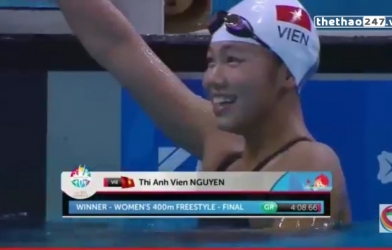 Video SEA Games 28: Ánh Viên phá kỷ lục lần thứ 8 tại Sea Games 28